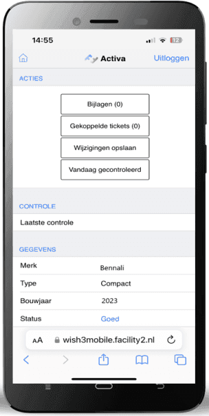 Efficiënt bedrijfsmiddelenbeheer met FMIS WISH Mobile met QR-code 